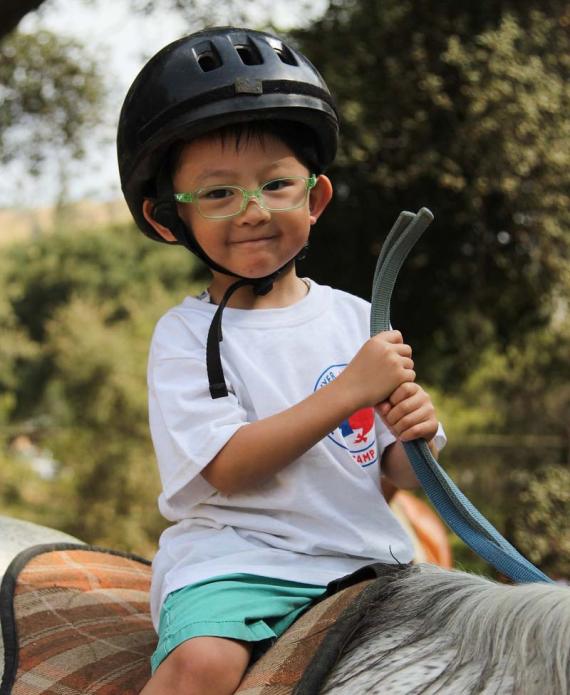 Camper on horseback