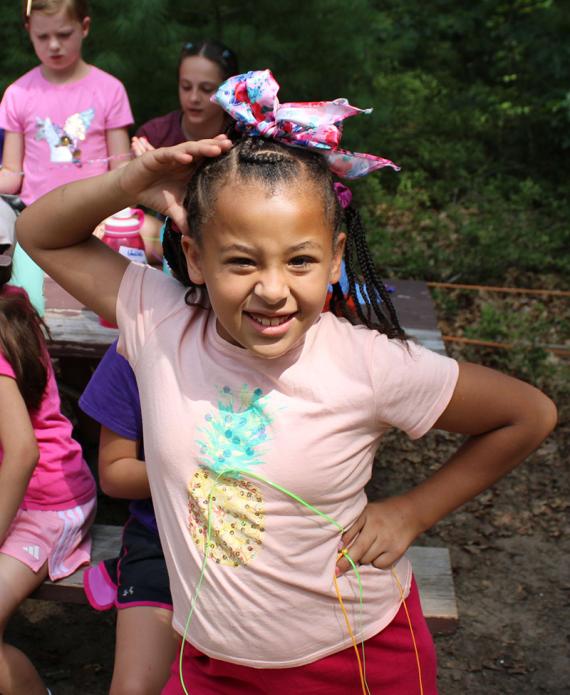 camper posing for camera