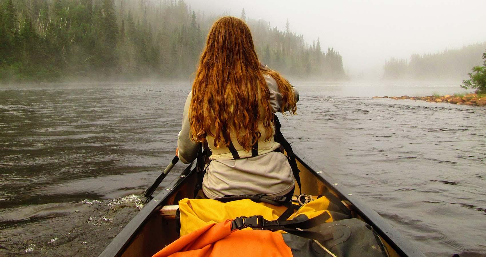 Photo of a past winner - camper in kayak