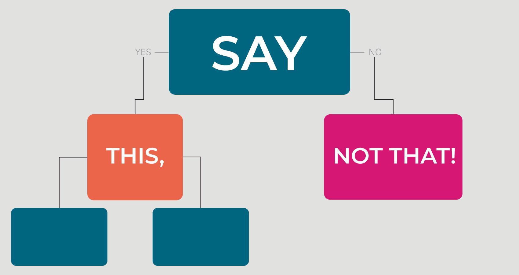Visual of "Say This, Not That"