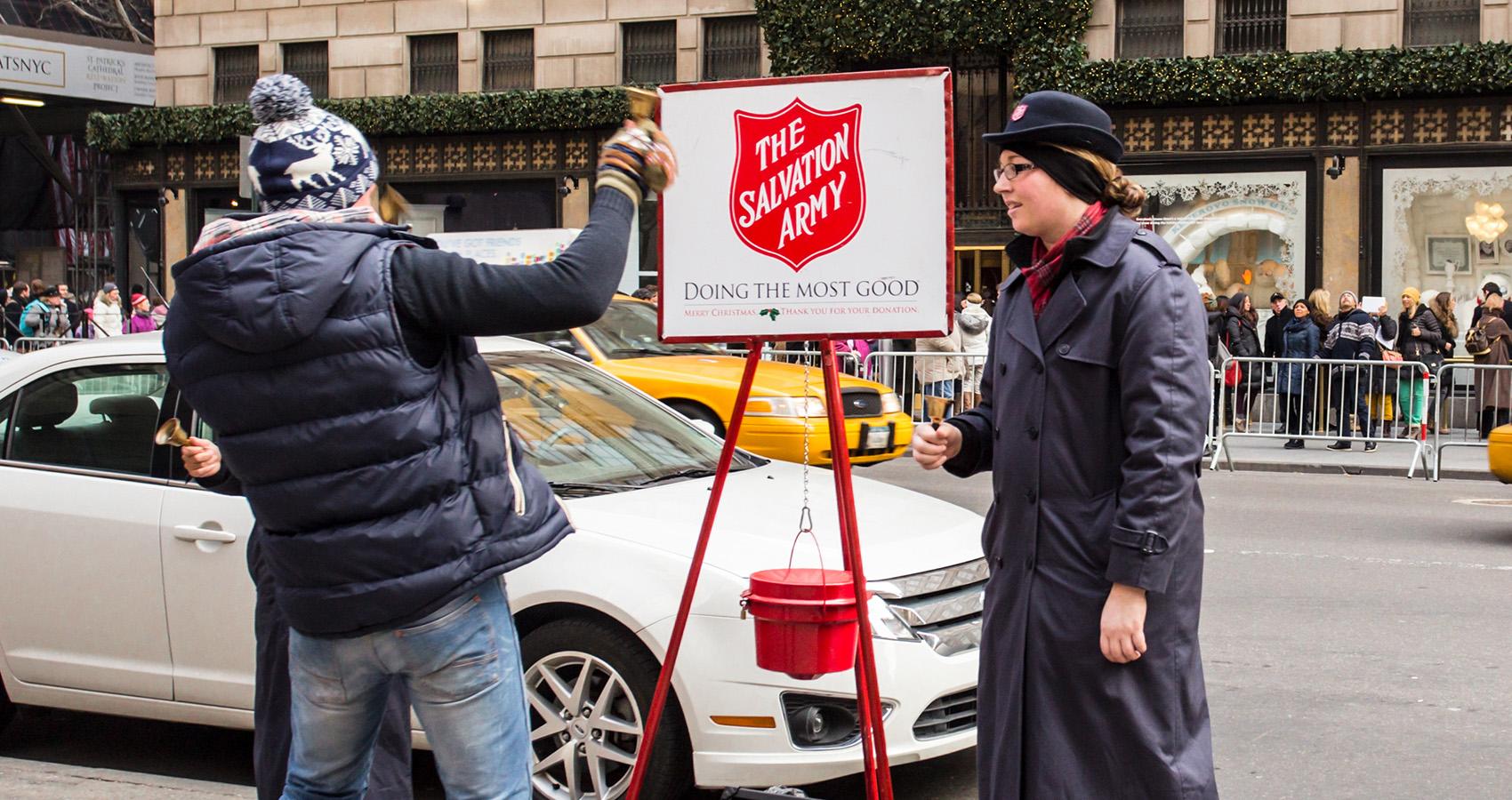 Salvation Army bell ringer