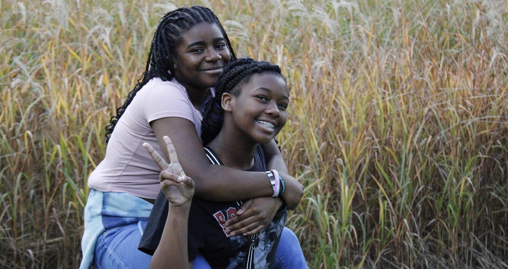 campers smiling to camera