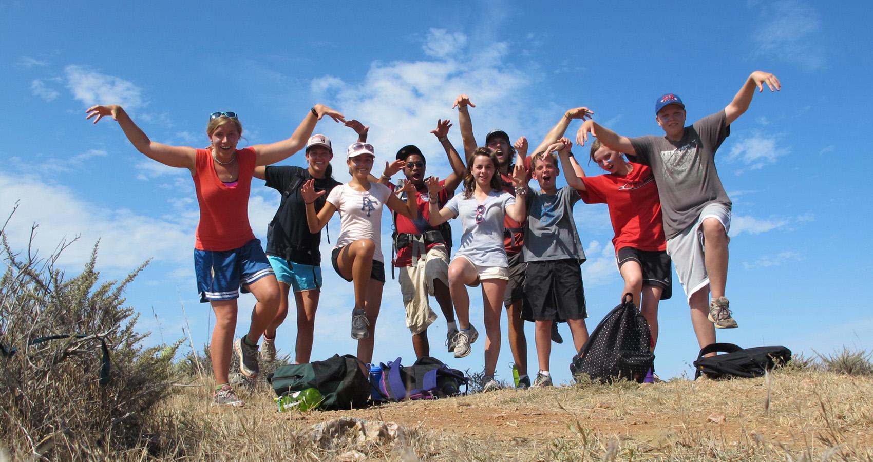 campers posing for camera
