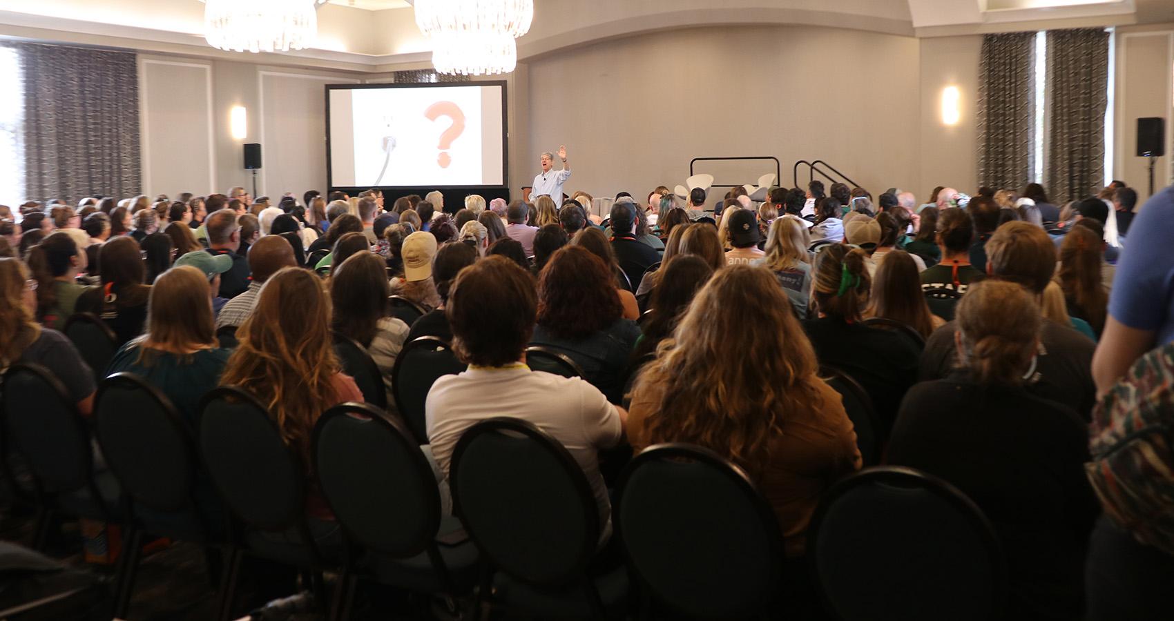 attendees listing to speaker