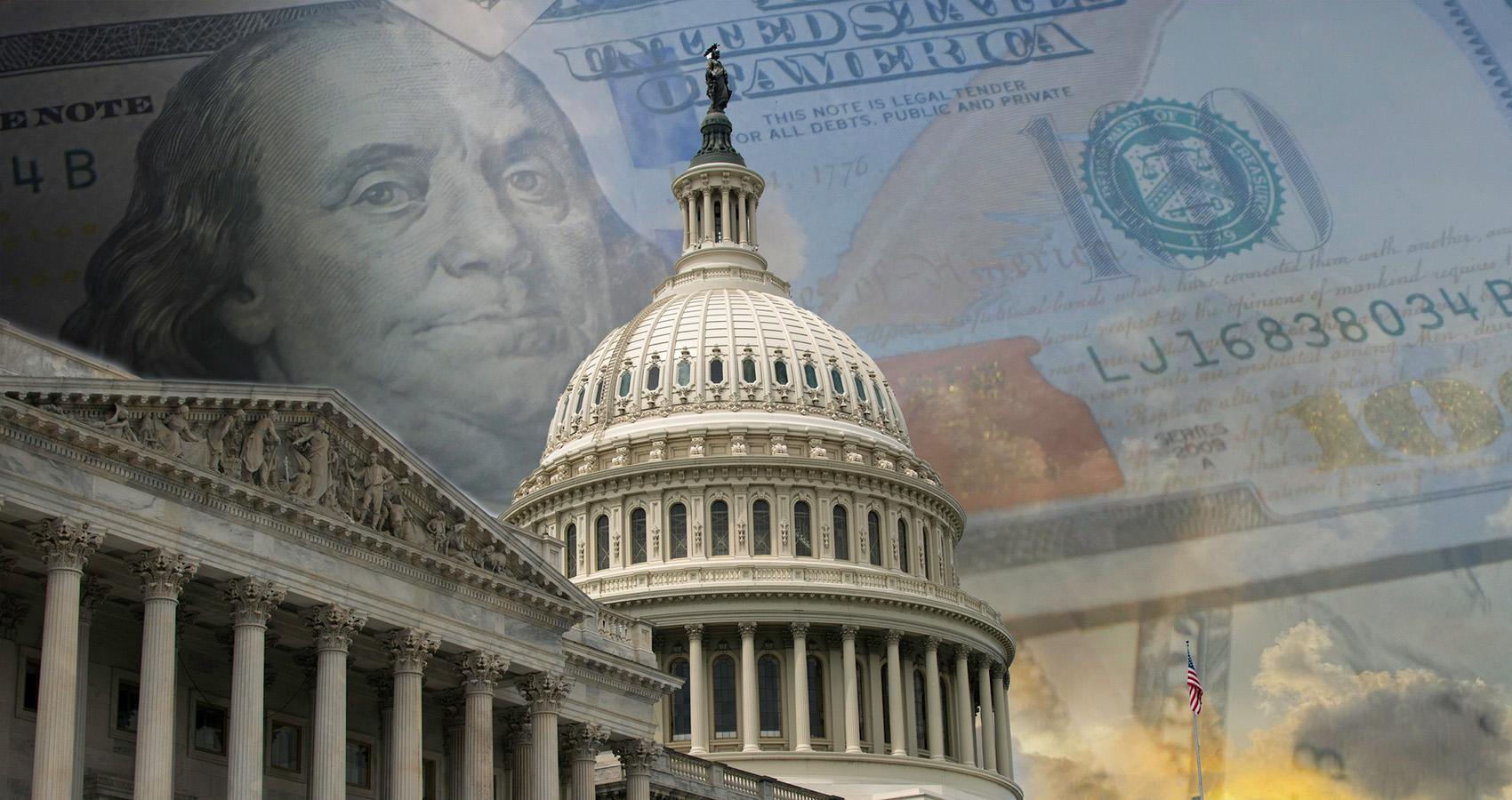 Capitol Building with money background image