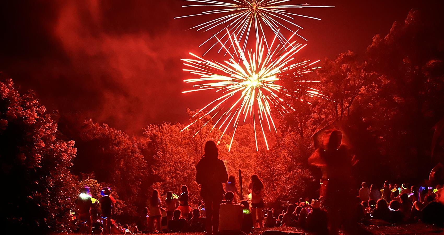 fireworks at camp