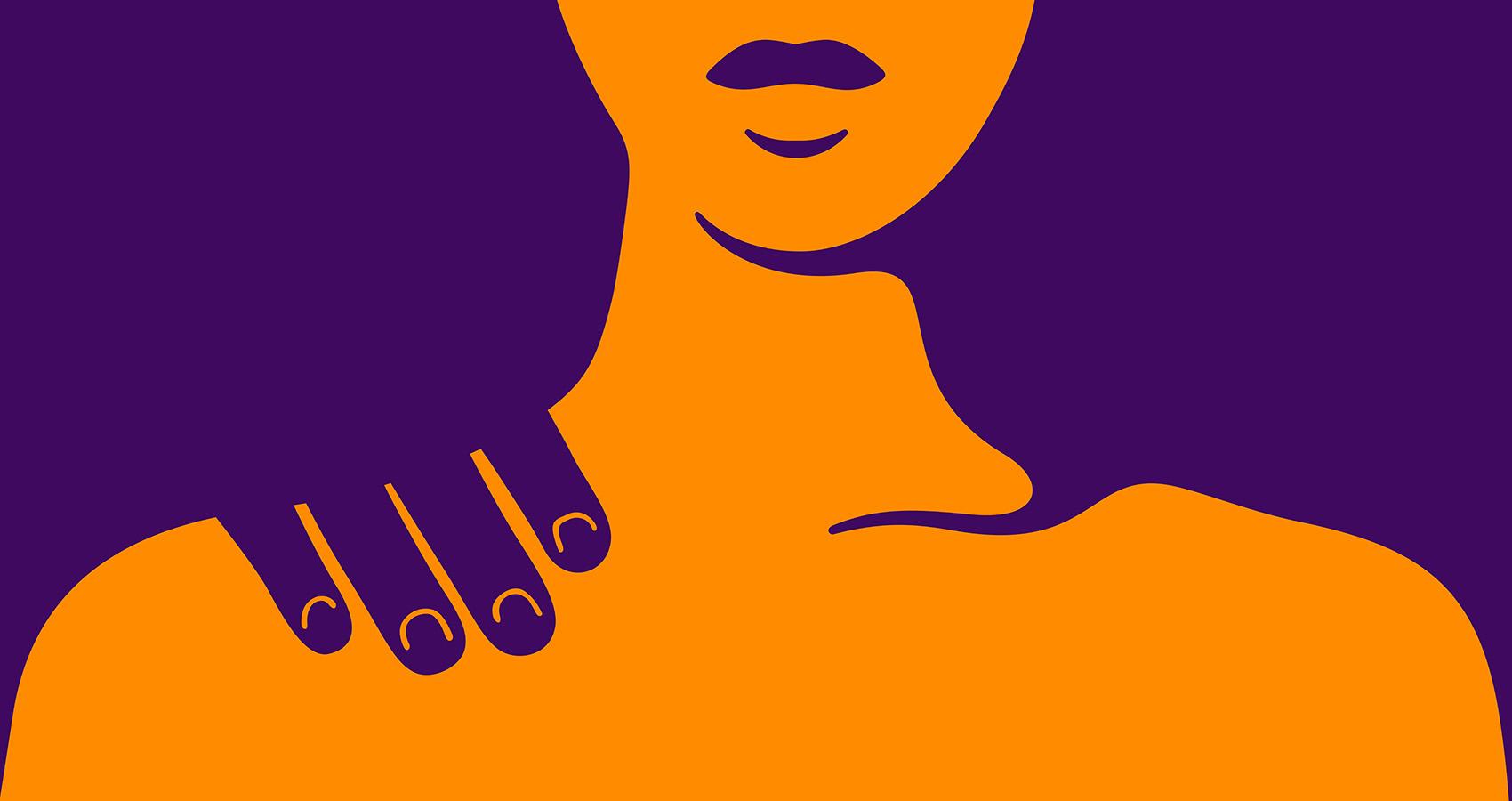 Illustration of unwanted hand on shoulder