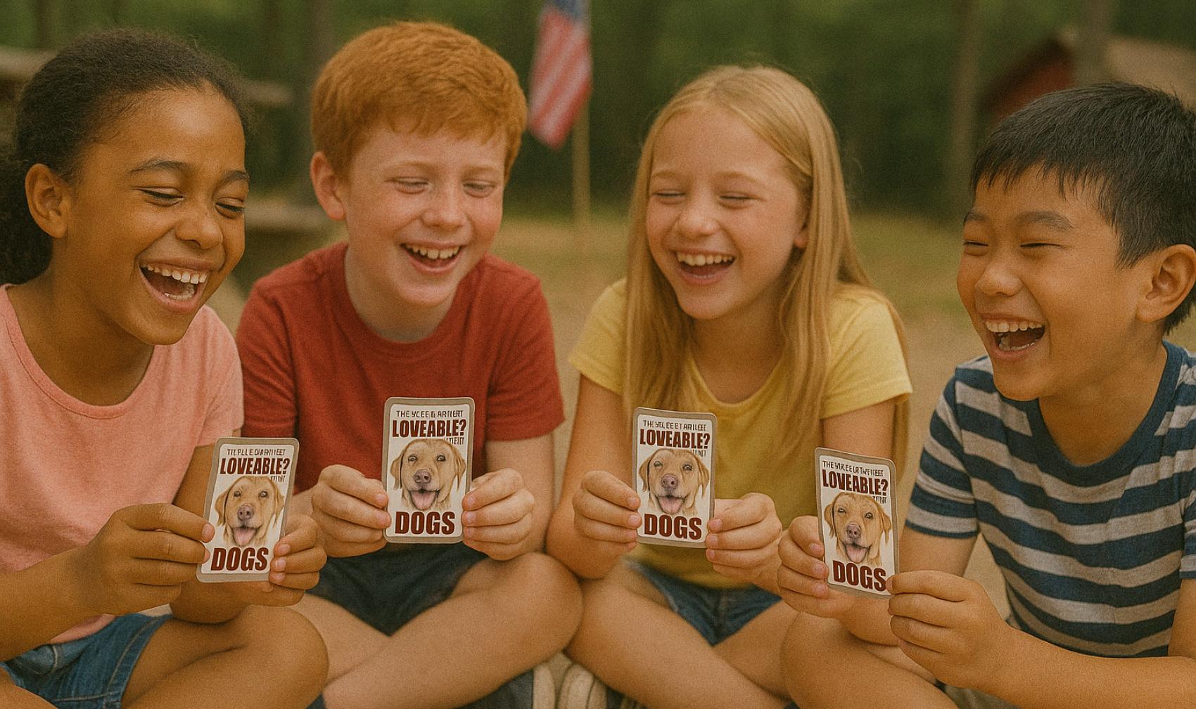 kids playing card game