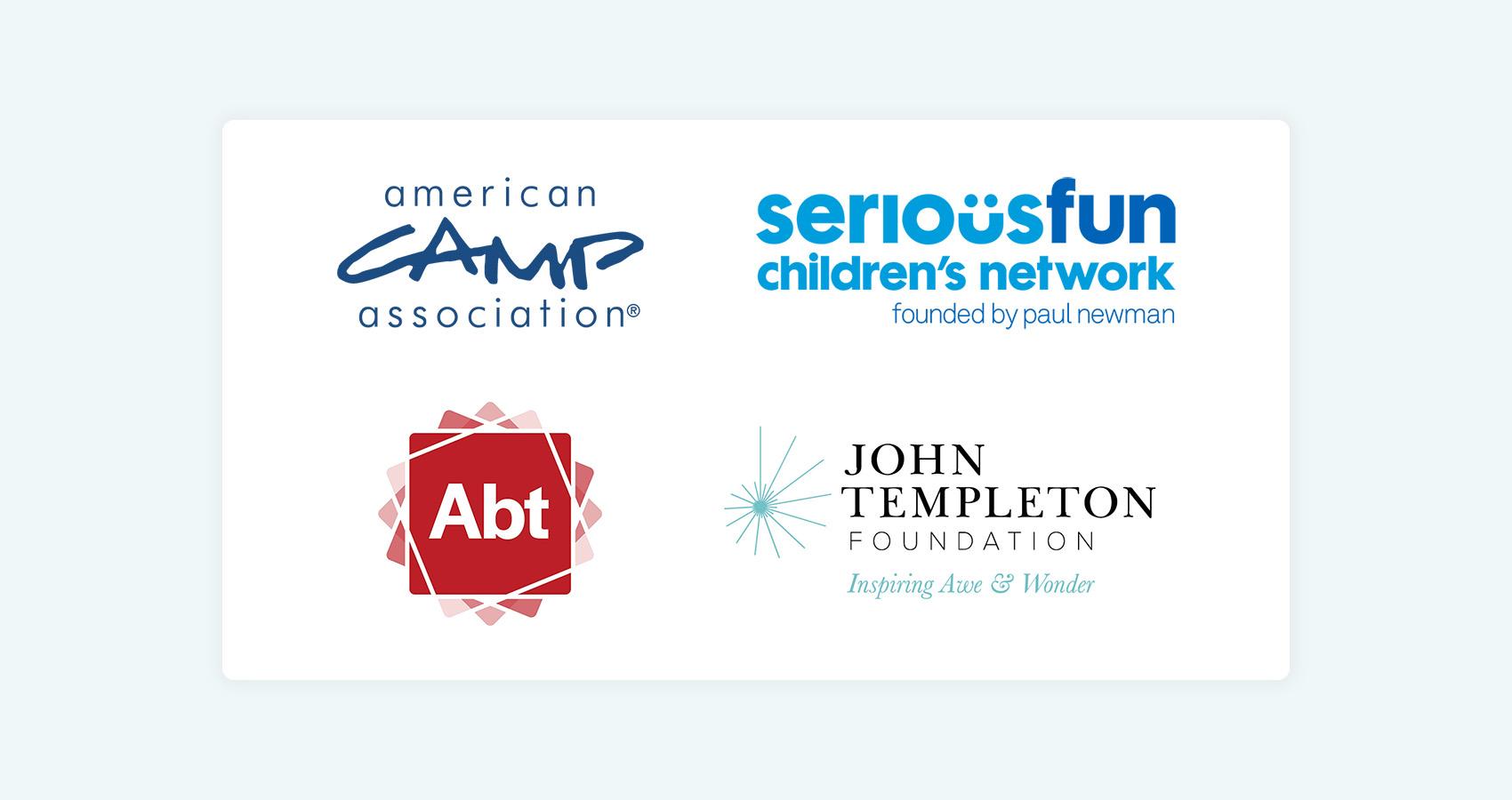 ACA, SeriousFun Network, ABT Global, and John Templeton Foundation logos