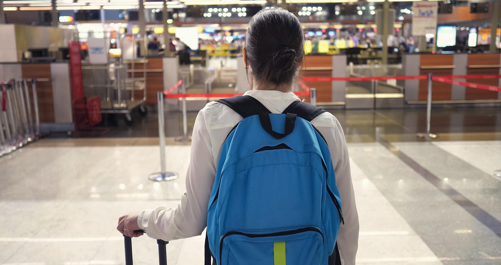 traveler at the airpot