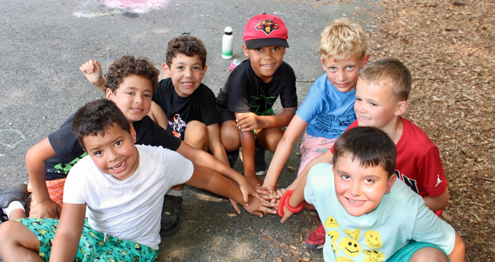 campers in circle