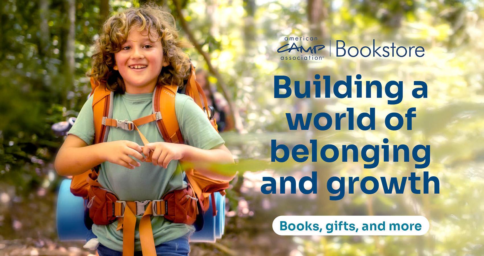 ACA bookstore with text: Building a world of belonging and growth