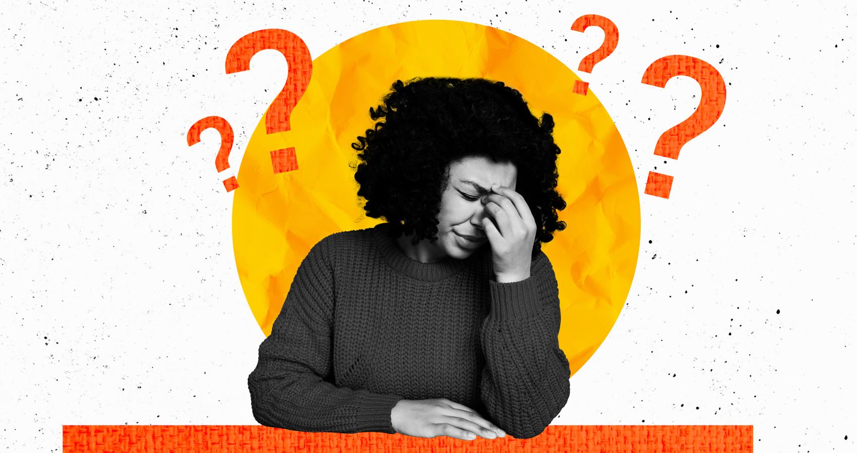 A person experiencing burnout