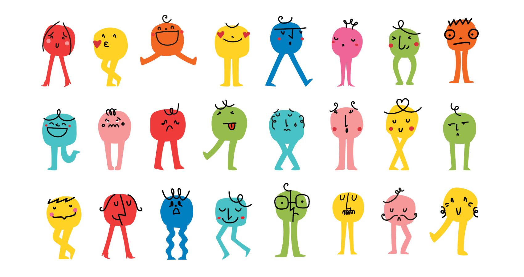 Icons depicting emotions