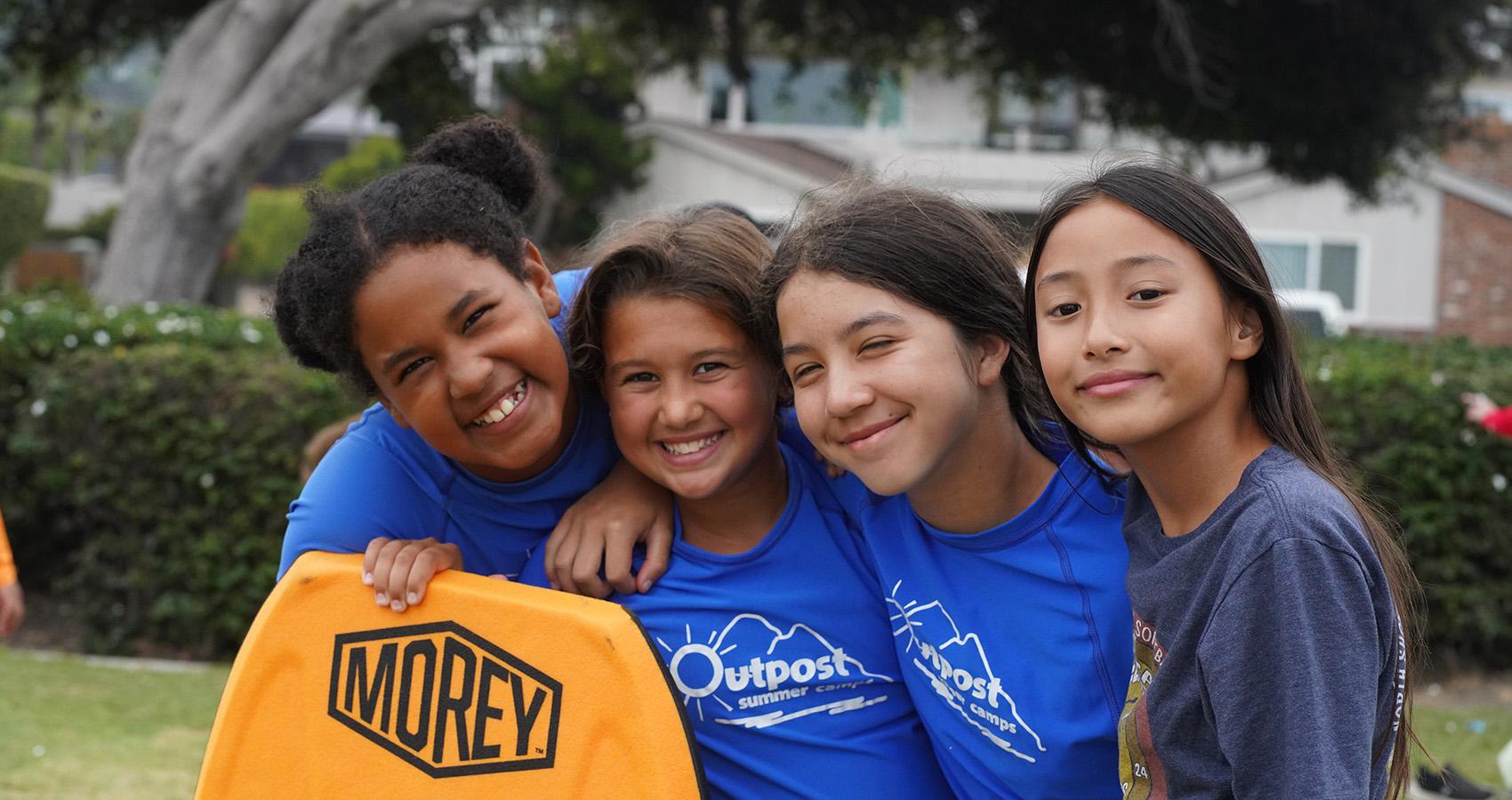 campers standing together smiling