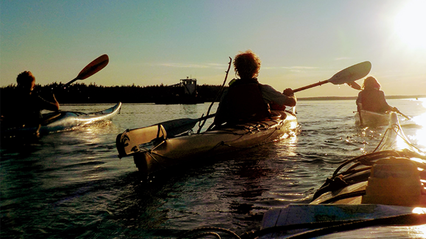 campers kayaking