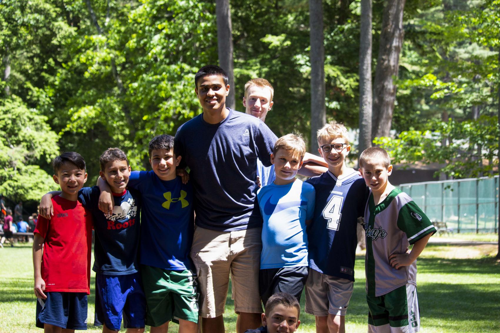 campers with camp staff