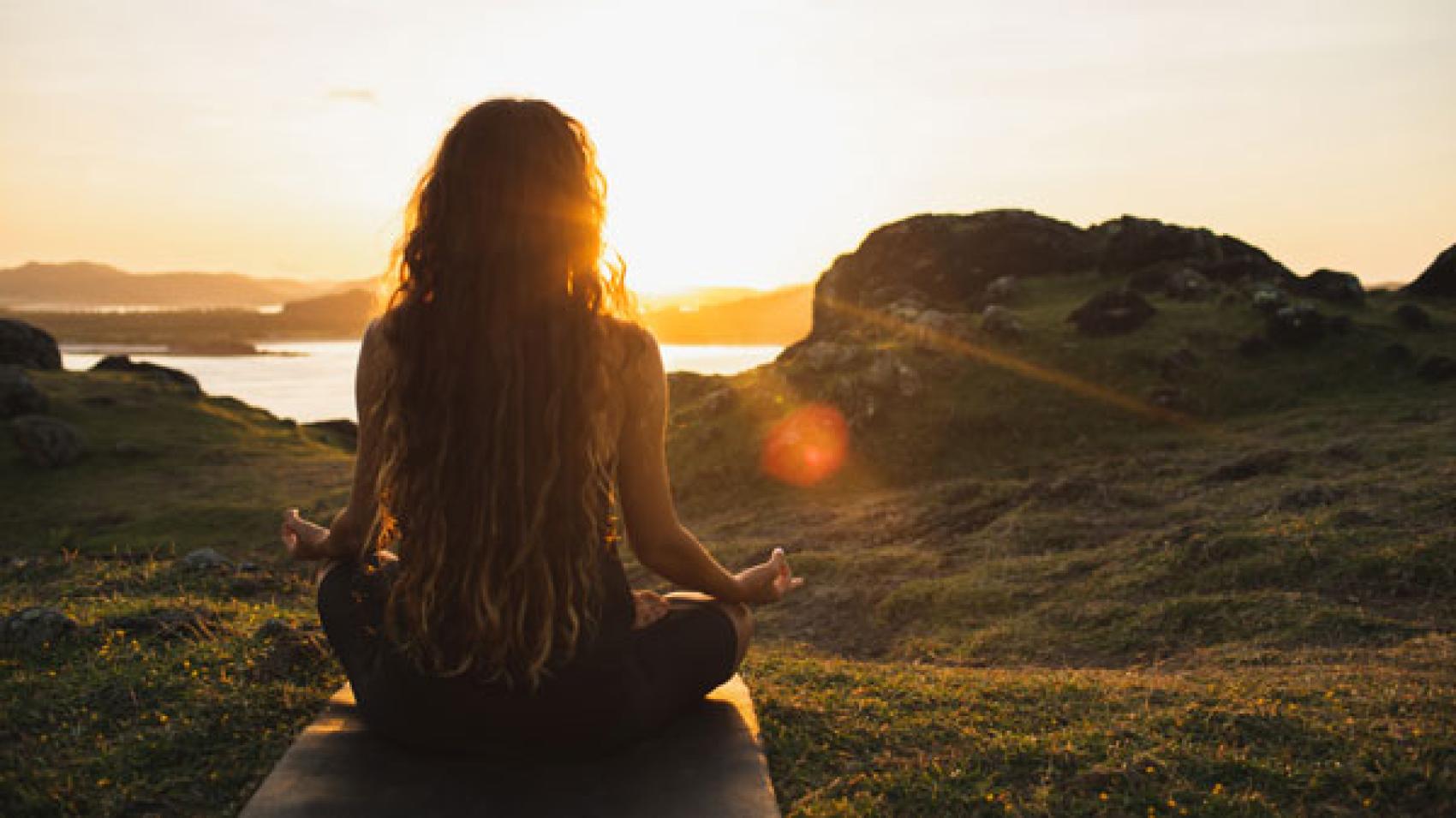 Person meditating