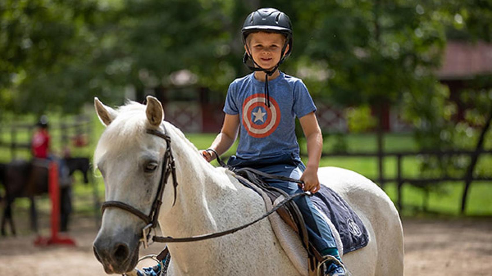 Camper on horseback