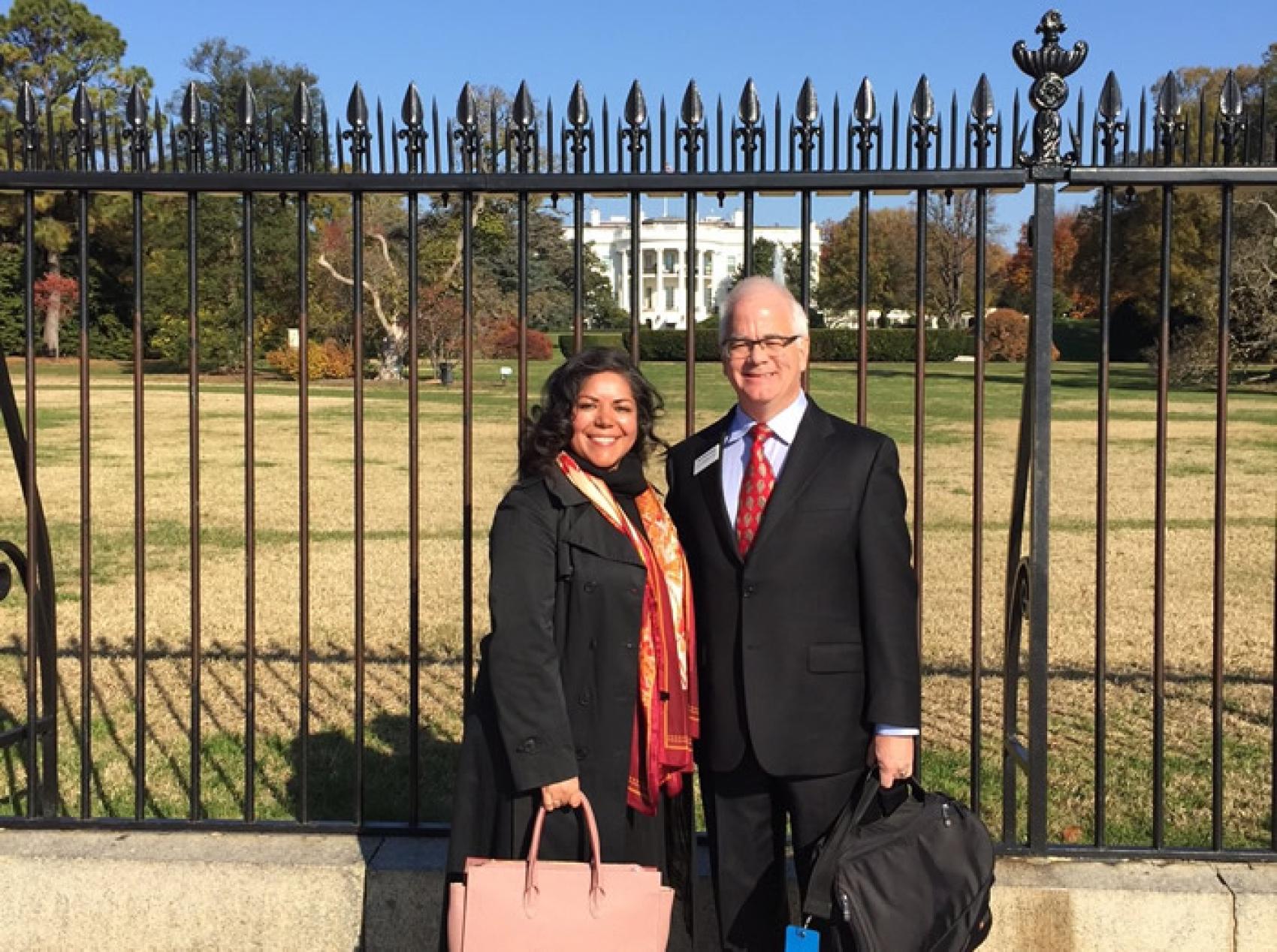 ACA President/CEO Tom Rosenberg and Eastern Outreach and Engagement Team Leader Jazmin Albarran at the White House