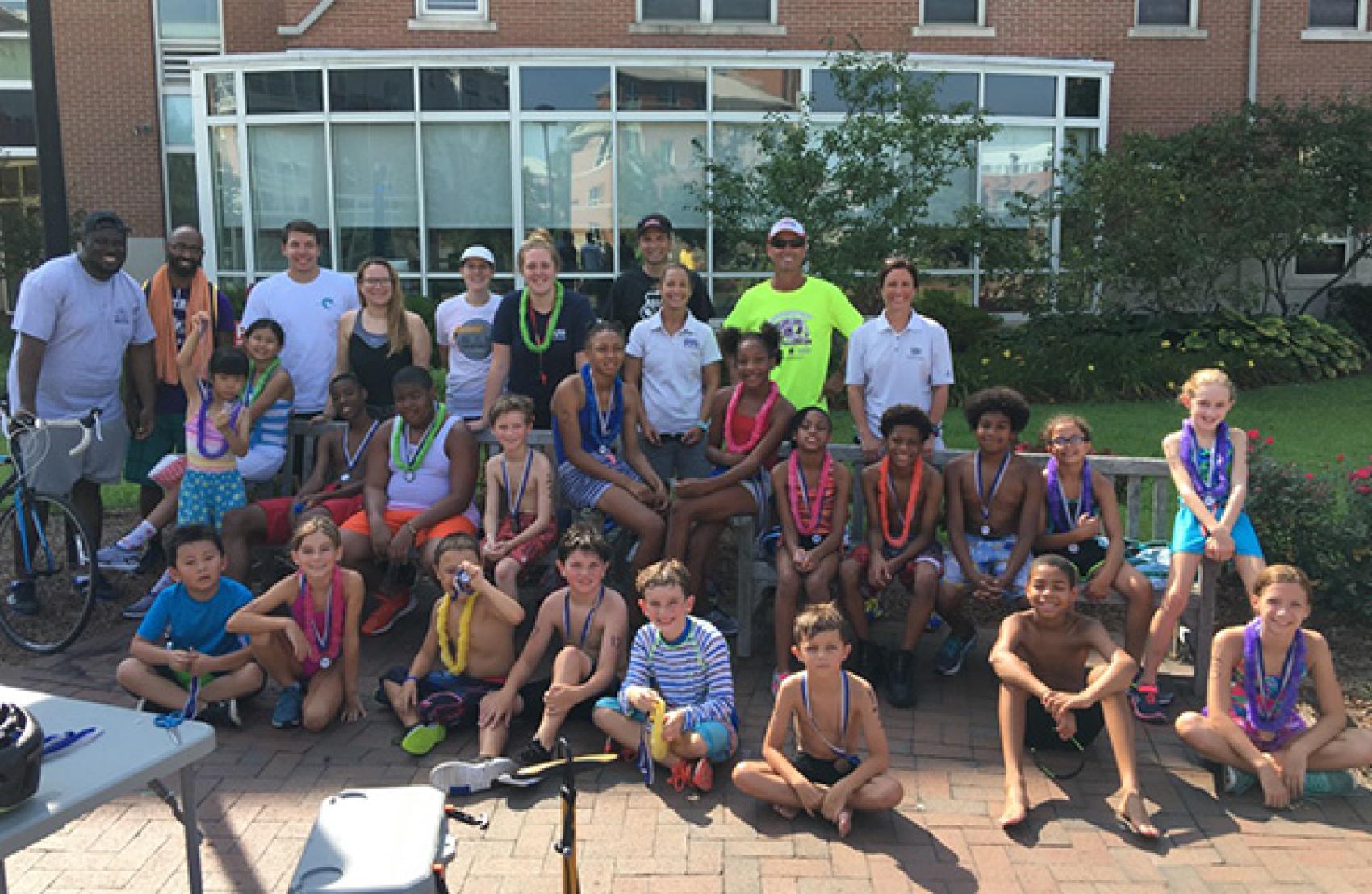 ODU Youth Summer Triathlon Camp participants