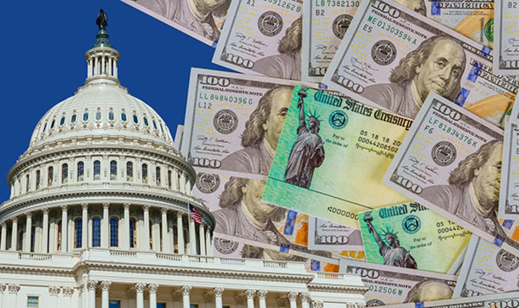 stock photo capitol building with money in background