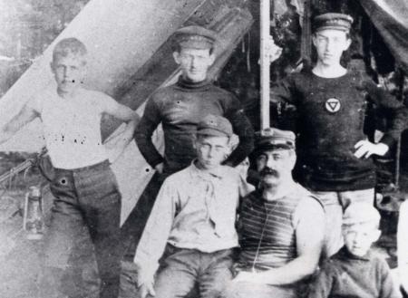 Camp Dudley in 1890 boys in tent