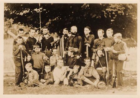 Dr. Joseph Trimble Rothrock and campers in 1876
