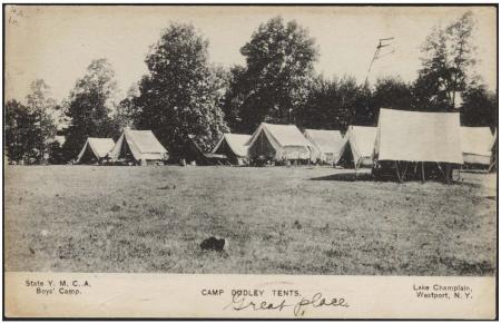 Tents at Camp Dudley in early 1900s