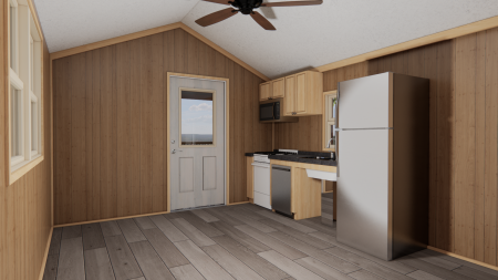 Vacavia Warm Springs Cabin - interior kitchen