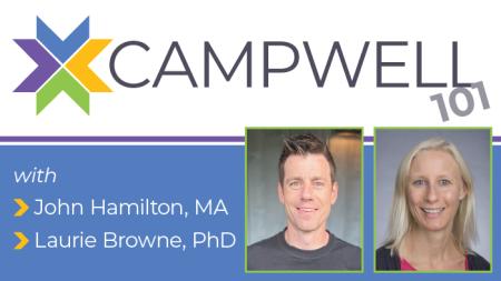 CampWell logo with speaker photos