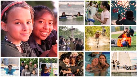 Mosaic of camper photos