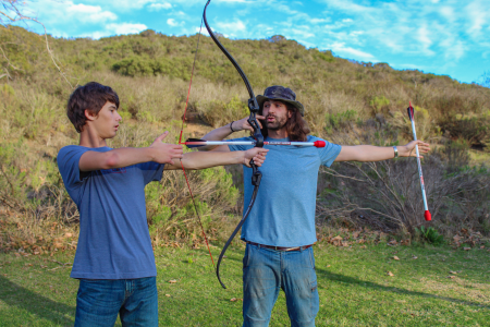 archery with foam-tipped arrows