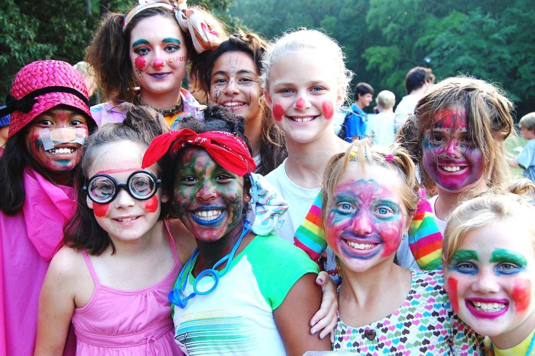 campers in face paint - Camp Crosby