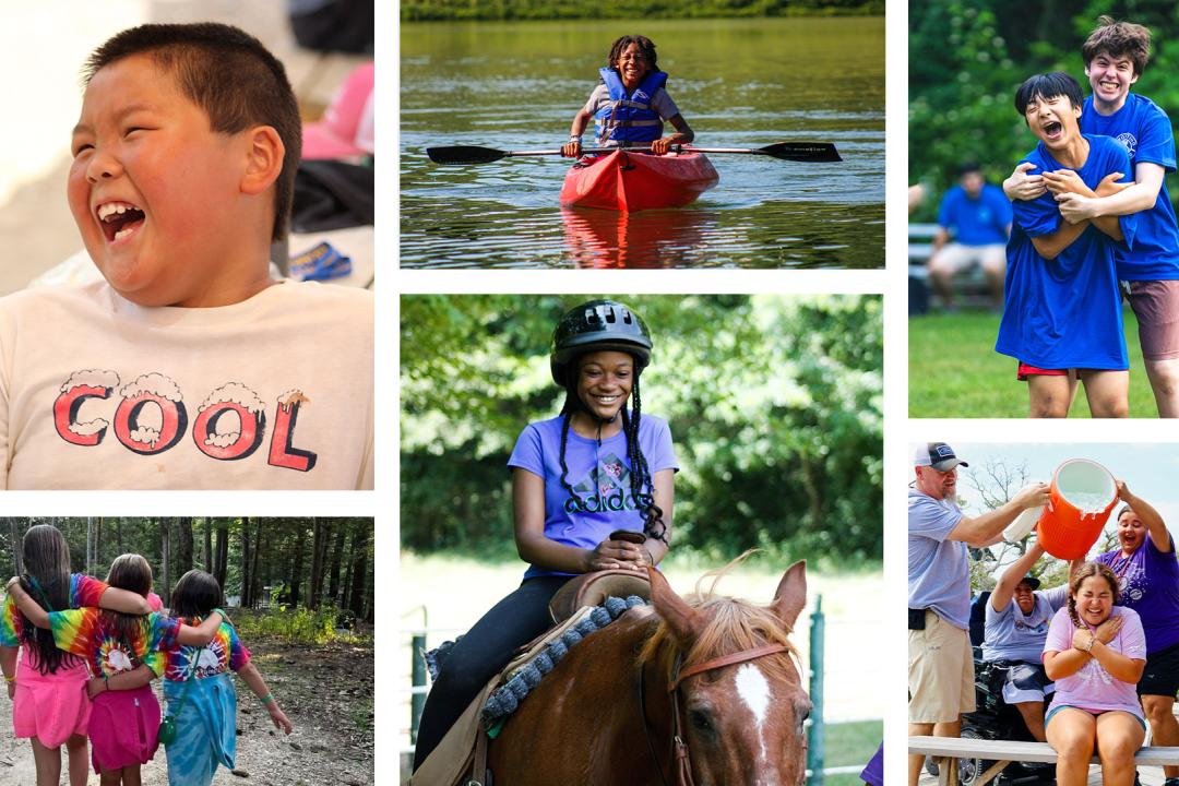 Collage of campers