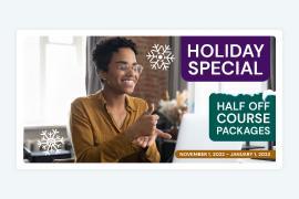 Online course holiday promo