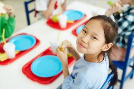 girl eating sandwich