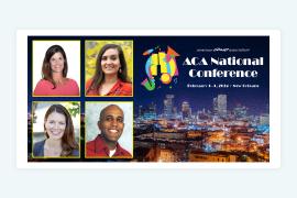 Conference speakers and logo