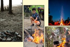 Four camp fire photos