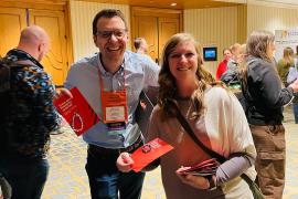 handing out bracelets at National Conference