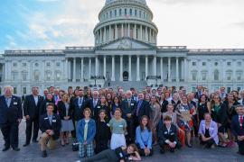 Hill Days attendees in front of the Capitol building