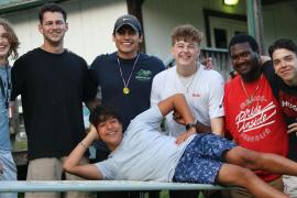 group of people at camp