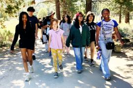 campers walking