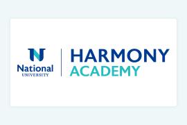 Harmony Academy Blue and Aqua logo