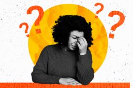 A person experiencing burnout