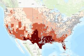 interactive map screenshot from tool