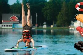 Lifeguard on paddleboard
