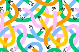 Squiggly arms overlapping