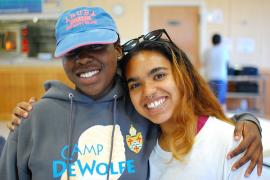 camp staff smiling