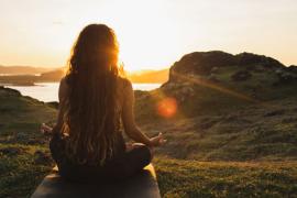 Person meditating